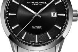 RAYMOND WEIL Freelancer Men's Automatic Watch, Black Dial, Stainless Steel, 42 mm, (2731-ST-20001)